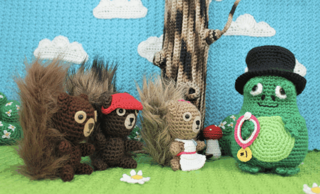 Crocheted squirrels